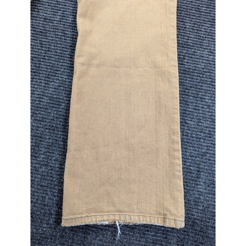 Lauren by Ralph Lauren Jeans Women 7/8 Beige Stretch Streetwear Raw Hem Flare - Picture 9 of 16